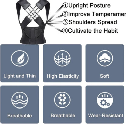 Posture Corrector Free Size Designed to provide exceptional Back Straight And Shoulder Support Belt