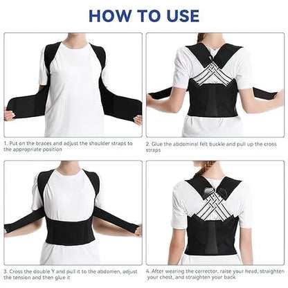 Posture Corrector Free Size Designed to provide exceptional Back Straight And Shoulder Support Belt